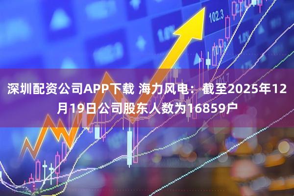 深圳配资公司APP下载 海力风电：截至2025年12月19日公司股东人数为16859户